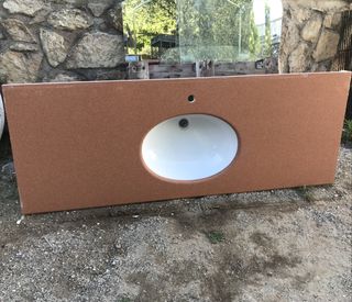 Silestone con pica baño 157x60 cm