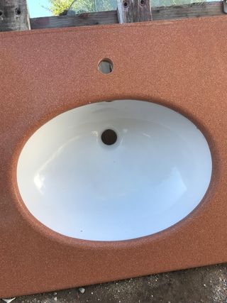 Silestone con pica baño 157x60 cm