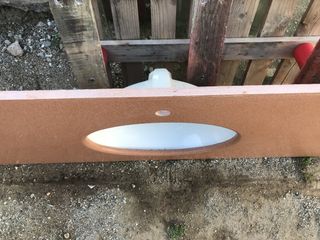 Silestone con pica baño 157x60 cm