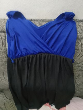 VESTIDO 👗 AZUL Y NEGRO 