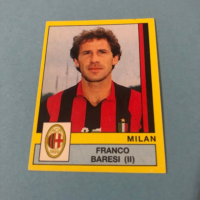 Baresi (Milan) Figurina Panini 1988-89 con velina