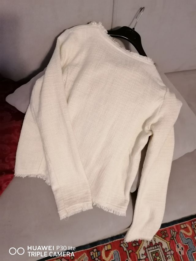 Blazer bianco taglio Chanel