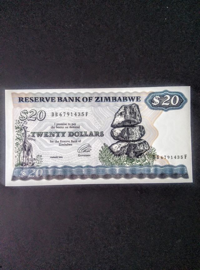 ZIMBABWE 20 DOLARES. SC