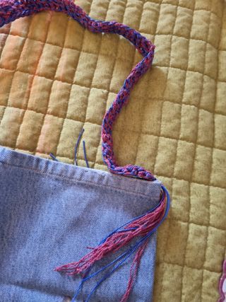 Borsa spiaggia dipinta  a mano