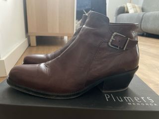 Botines marrones piel