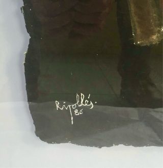 Pintura gouache / Cuadro Juan Ripolles 1986