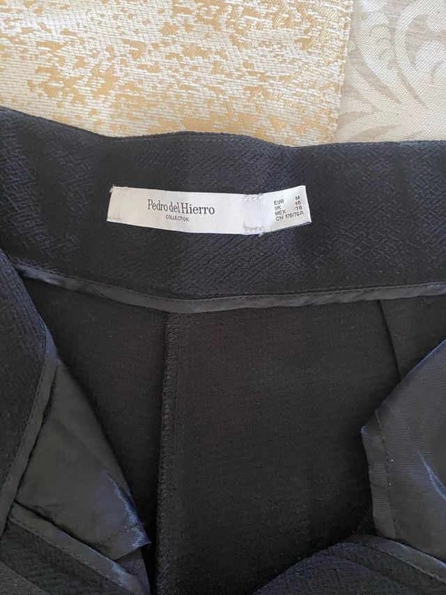 Pantalòn palazzo negro para mujer Pedro del Hierro