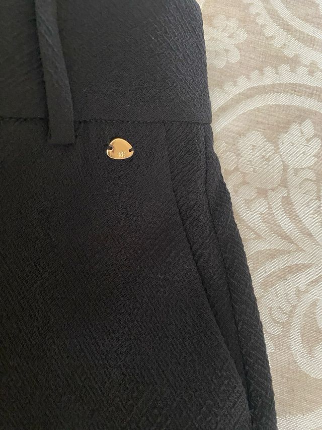 Pantalòn palazzo negro para mujer Pedro del Hierro