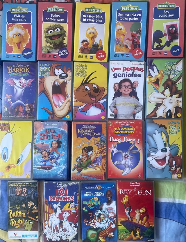 19 Peliculas de animacion Vhs