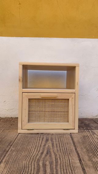 Mesita de noche artesanal -Modelo Flotante Estante
