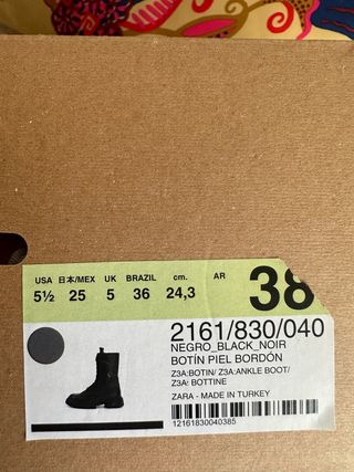 Botines cordones Zara