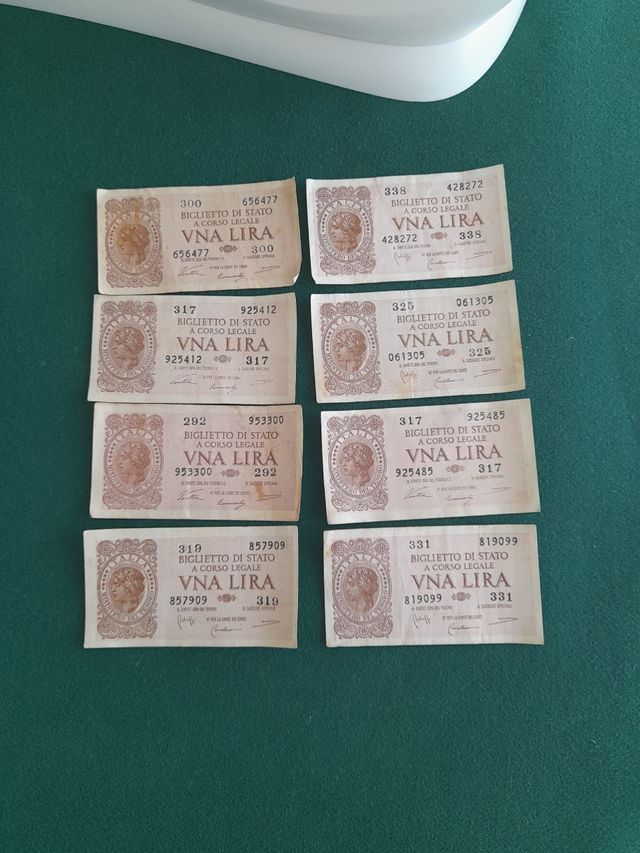 Banconote Una Lira italiana 1944