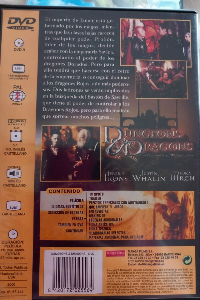Dvd Dragones y Mazmorras