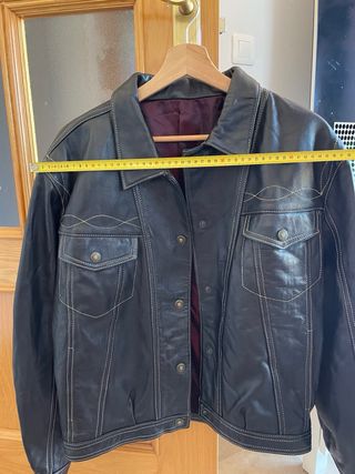 Cazadora de piel oversize M/L