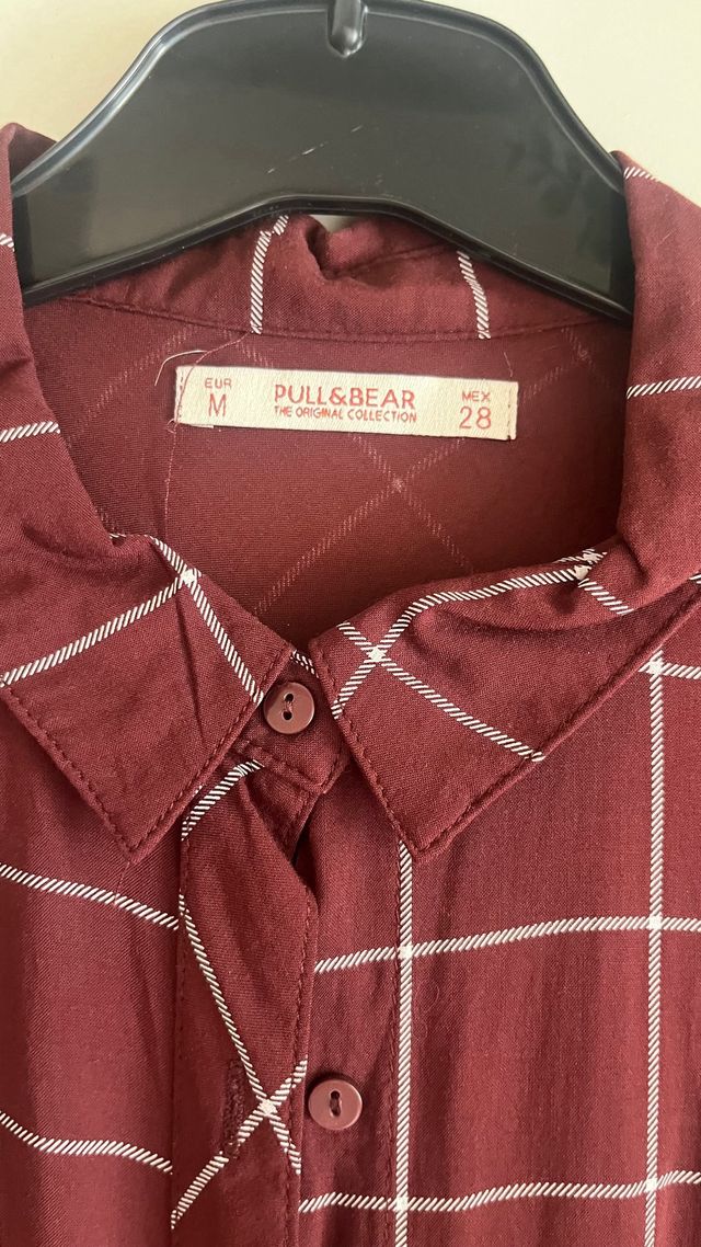 Camisa burdeos cuadros