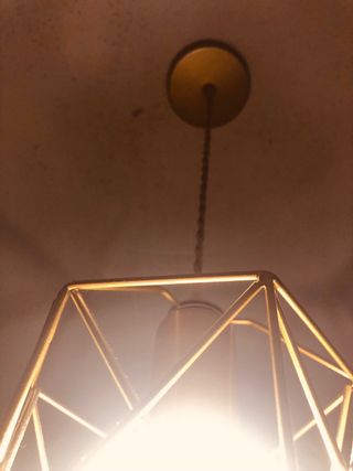 lampara techo dorada  colgante