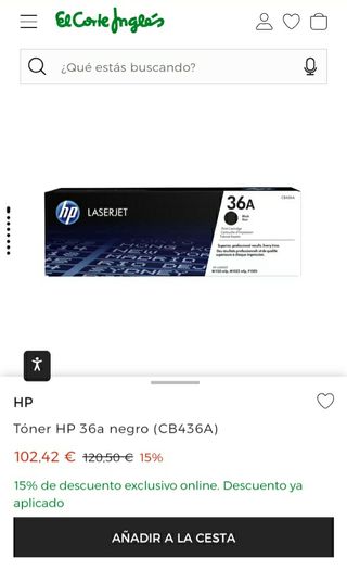 HP 36A Cartucho Toner Laserjet CB436A