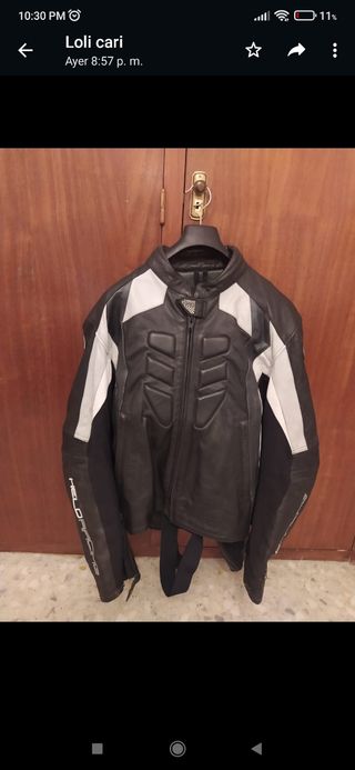 Traje de cuero moto