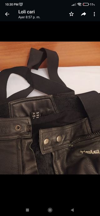 Traje de cuero moto