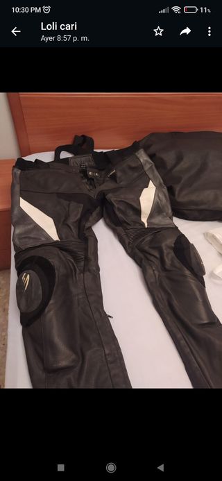 Traje de cuero moto