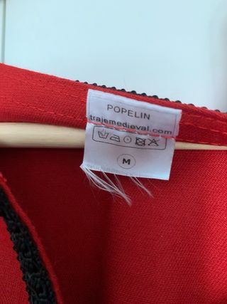 Traje medieval. popelin talla M