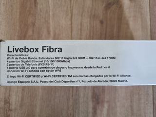 Router Wi-Fi Livebox Fibra 