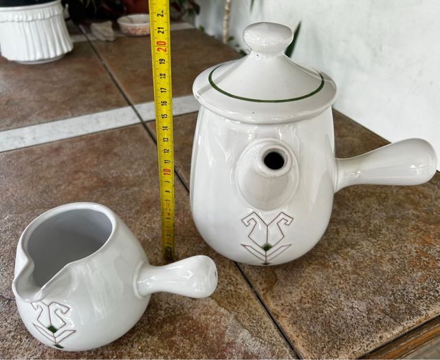 CERASARDA teiera + lattiera in ceramica sarda