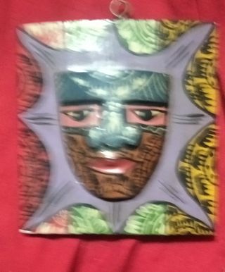 3 Maschere Etniche in Legno Artigianale da parete