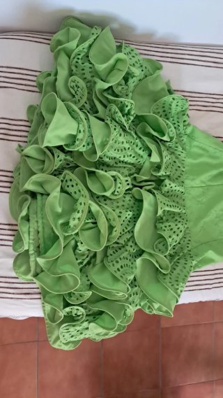 Vestido de gitana verde pistacho