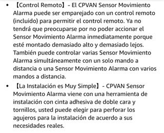 Alarma con detector movimiento