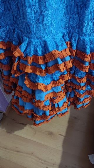 Traje gitana lunares multicolor talla 5