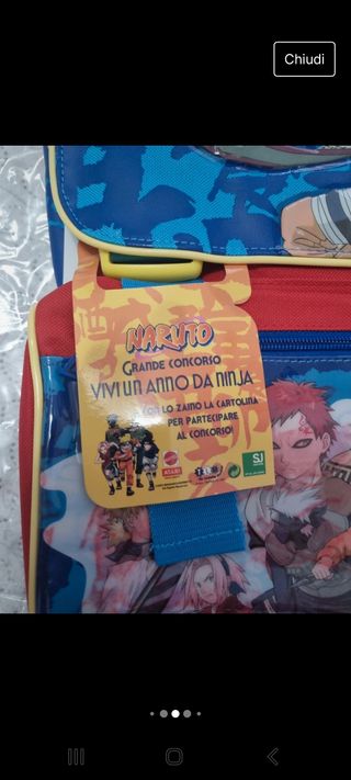 Zaino scuola naruto seven mattel nuovi 