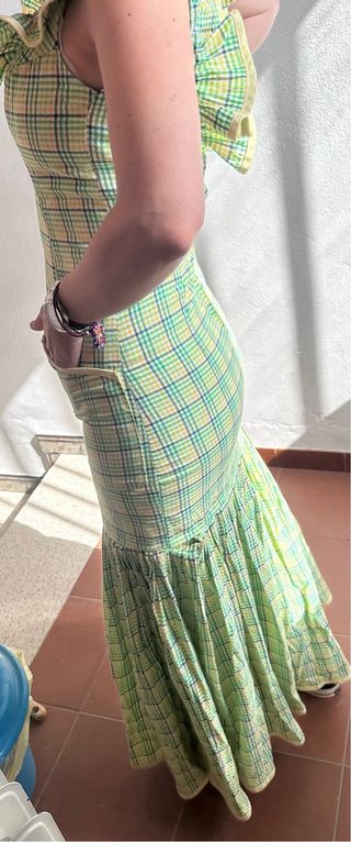 Bata flamenca cuadros