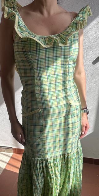 Bata flamenca cuadros