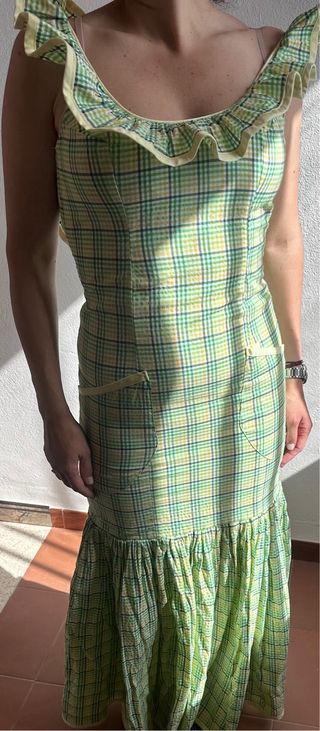 Bata flamenca cuadros