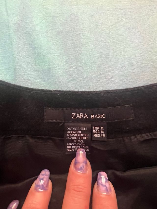 Falda zara paño