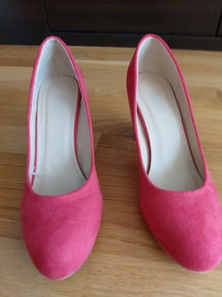 Zapatos rojos tacón nuevos t-40