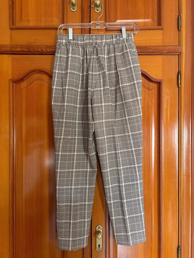 Pantalones de pinza de cuadros