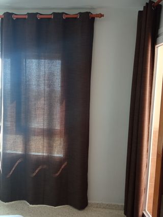 1 Hoja de cortina marrón