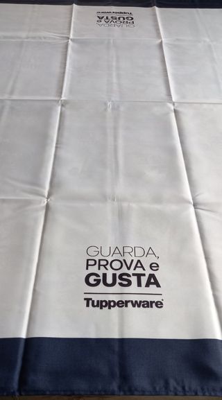 Tovaglia bianca e blu