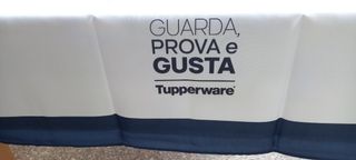 Tovaglia bianca e blu