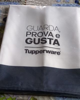 Tovaglia bianca e blu