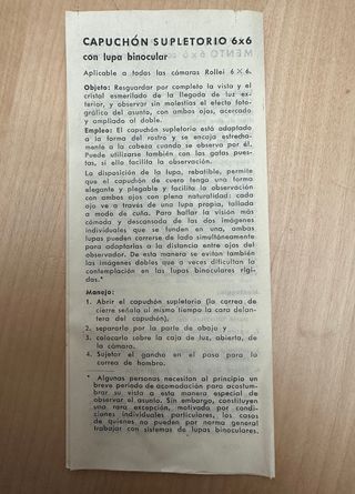 Accesorio Rolleiflex capuchón supletorio