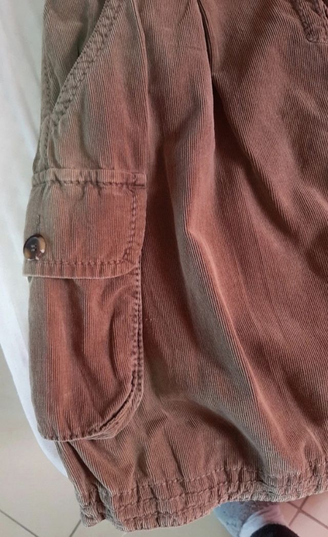 Gonna velluto costine verde militare