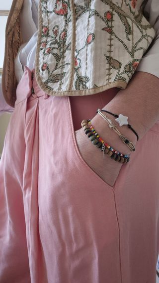 Pantalón Rosa Zara Boho