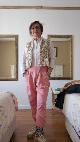 Pantalón Rosa Zara Boho