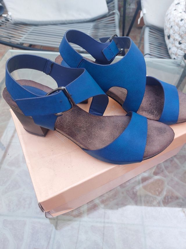 Sandalias mujer azules t38 nuevas
