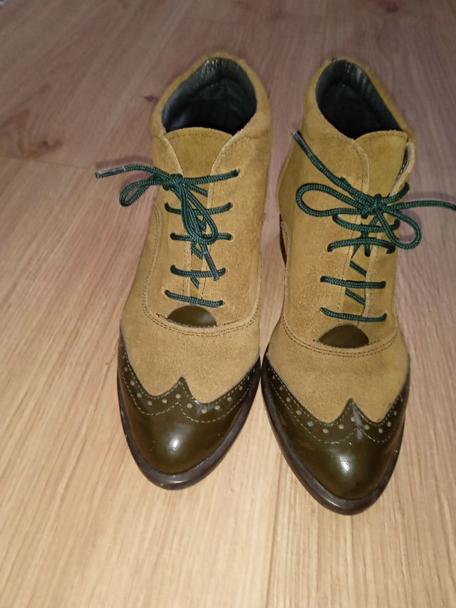 Botines de cuero mujer