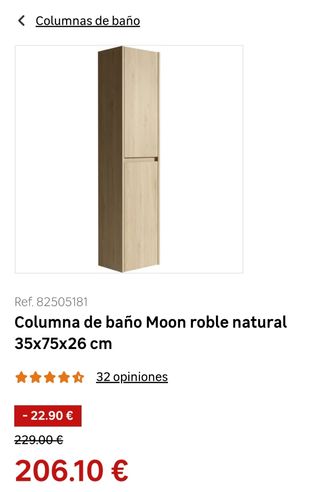 Columna LEROY MERLIN(mueble de baño) NUEVO