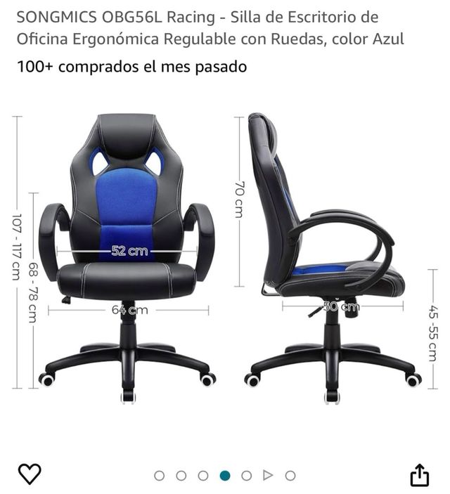 Silla gaming/oficina Songmics OBG56L